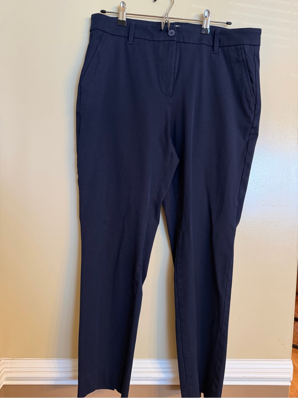 Talbots Navy Women's Pants with Branded Waist Label
